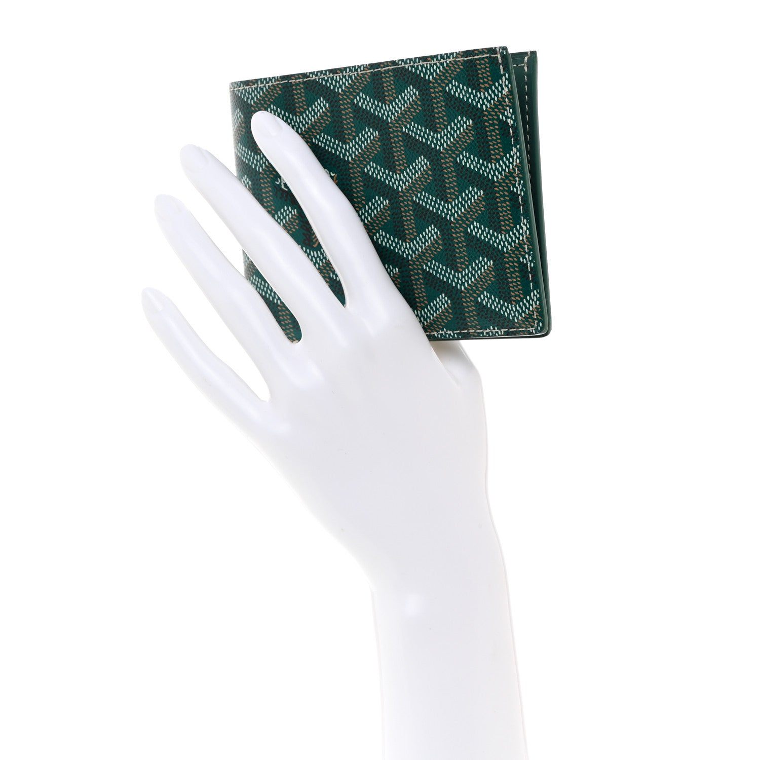 Goyard Goyardine Bi-Fold Victoire PM Wallet Green 2 of 7