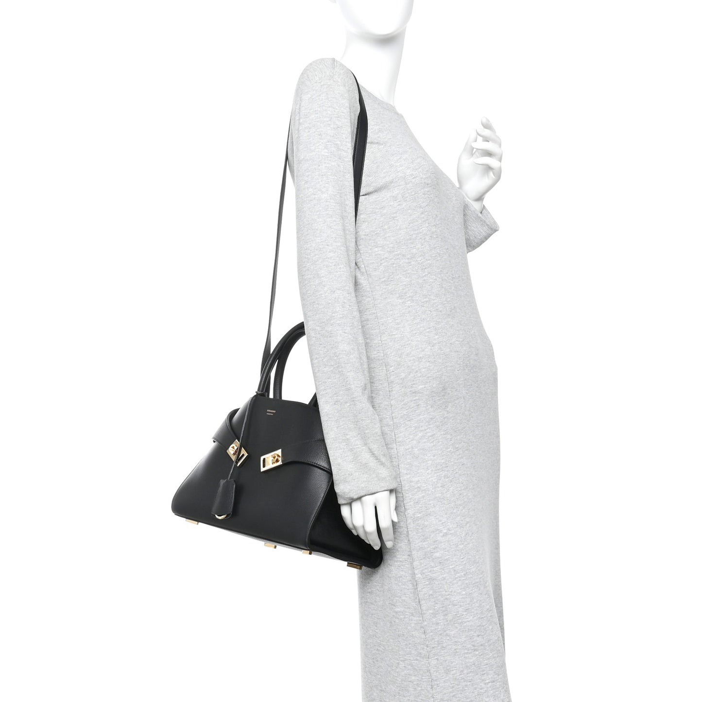 Calfskin Small Hug Bag Black