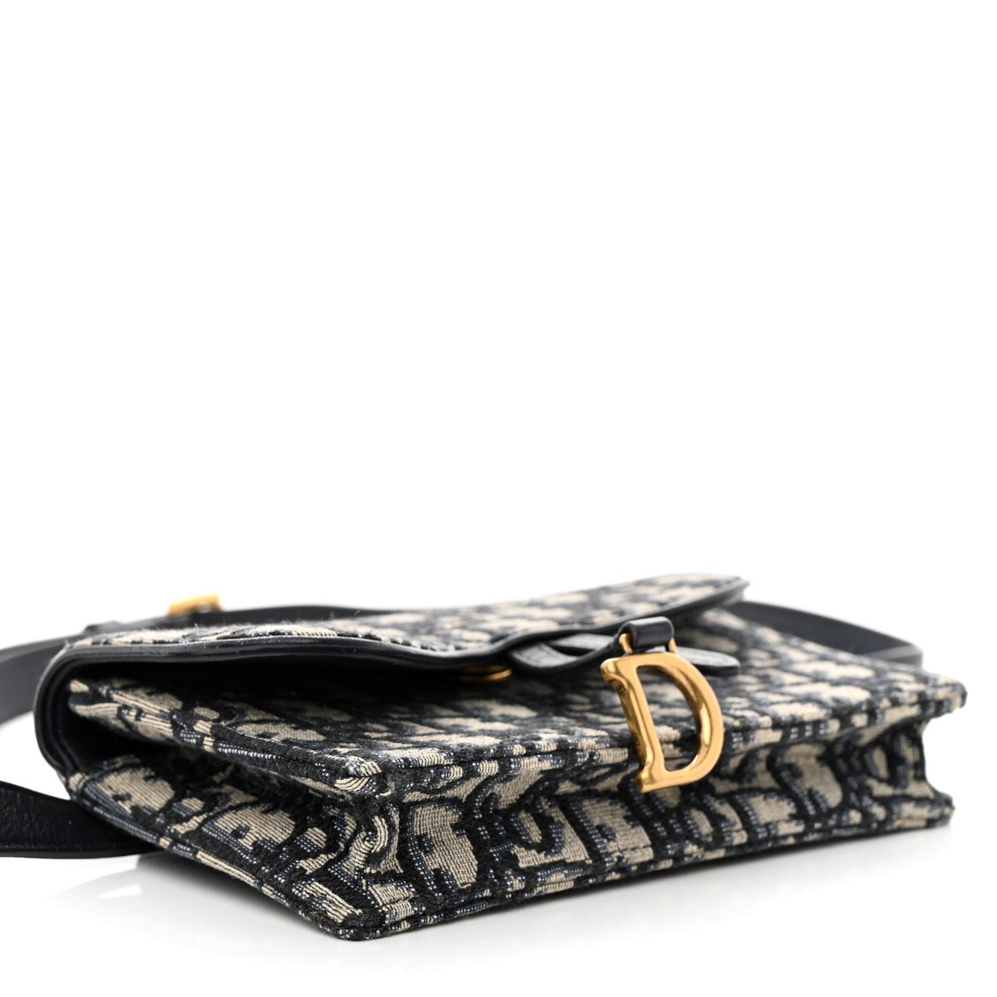 Oblique Saddle Belt Bag Blue