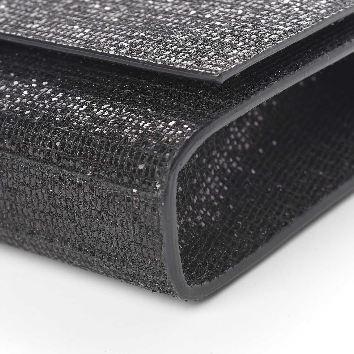 Saint Laurent Glitter Classic Monogram Cassandre Clutch Black 10 of 11