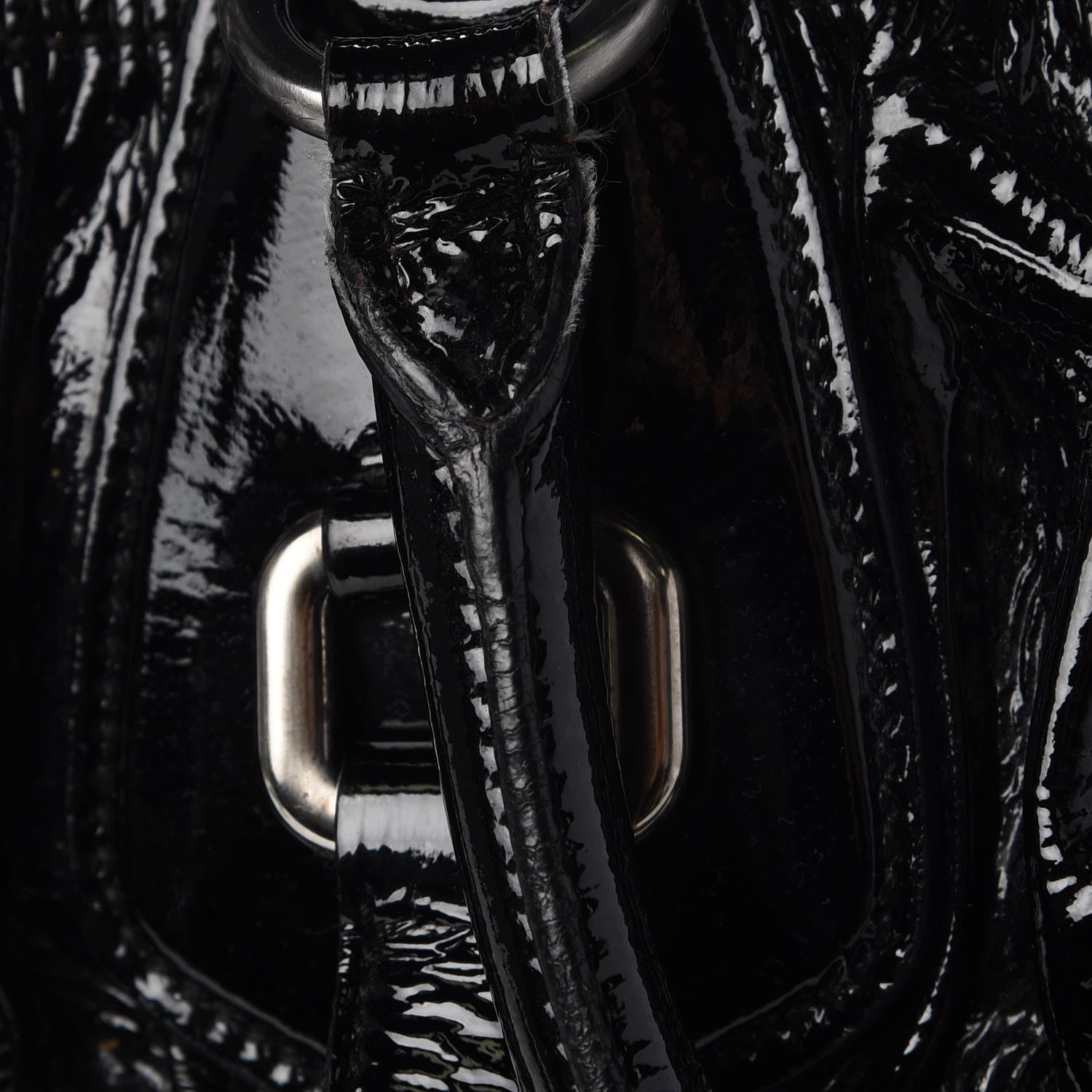 Prada Vernice Gaufre Tote Black 11 of 12