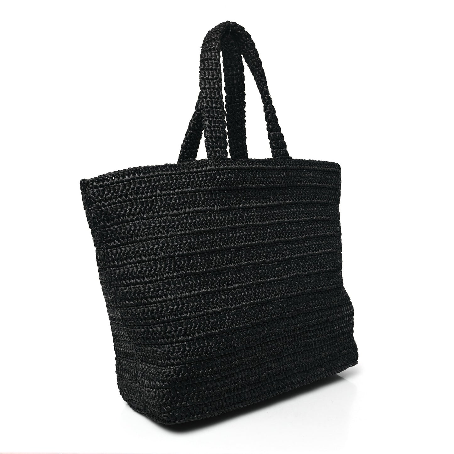 Raffia Rive Gauche Tote Black
