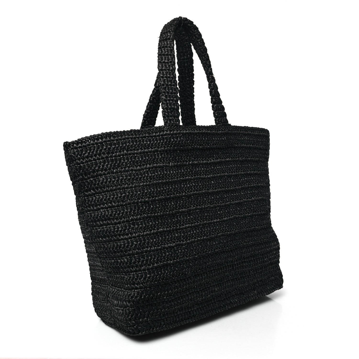 Saint Laurent Raffia Rive Gauche Tote Black 3 of 12
