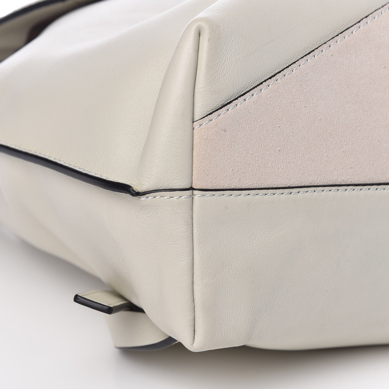 Marc Jacobs Suede Calfskin Studded Zip Flap Backpack Dove 9 of 10
