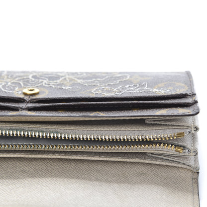 Louis Vuitton Monogram Dentelle Sarah Wallet Silver 9 of 12