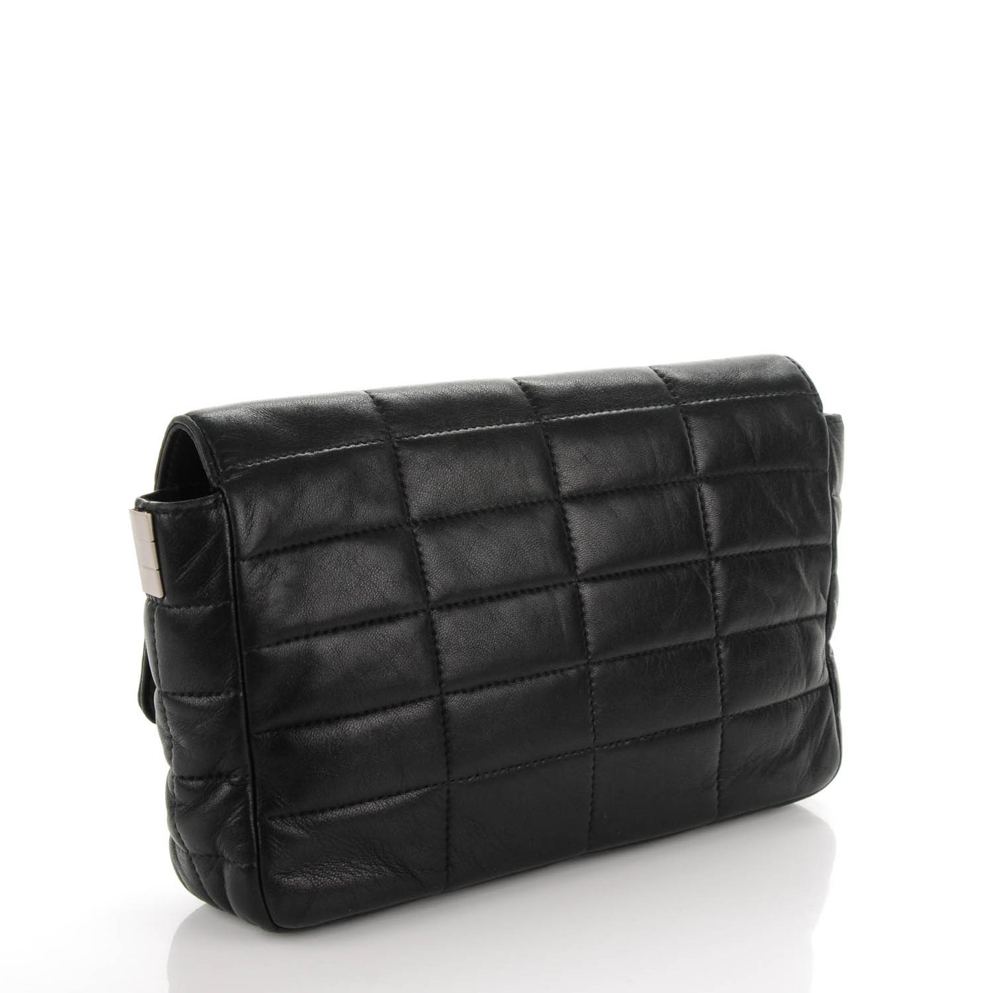 Lambskin Chocolate Bar Reissue Clutch Black