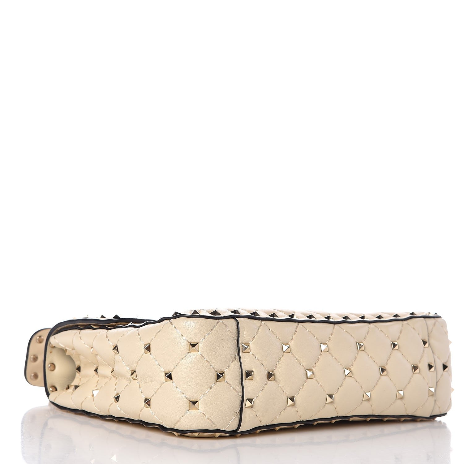 Valentino Garavani Nappa Medium Rockstud Spike Shoulder Bag Light Ivory 4 of 6