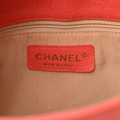 Chanel Caviar Quilted Petit Shopping Tote PST Orange 5 of 14