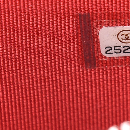 Chanel Caviar Chevron Quilted Zip Coin Purse Light Red 7 of 12