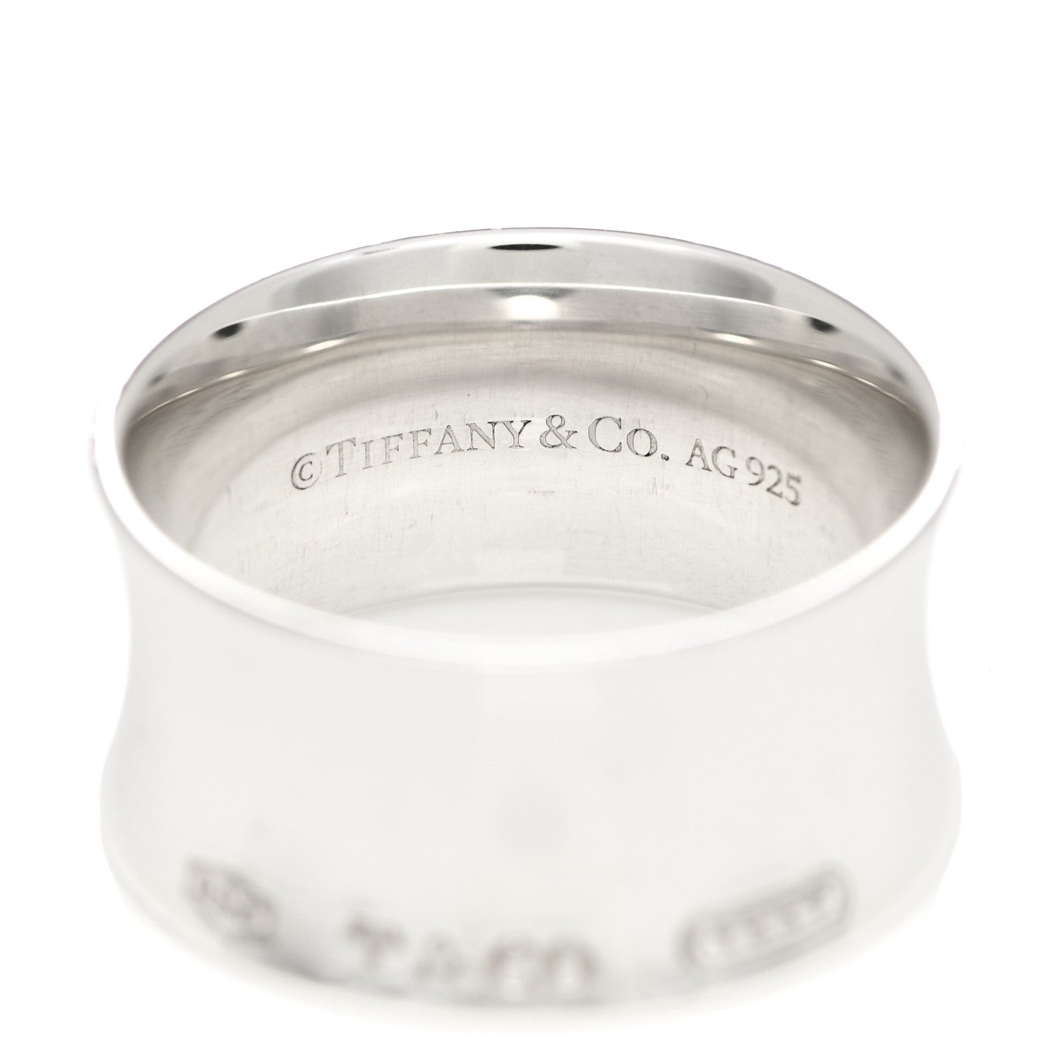 Tiffany Sterling Silver Wide 1837 Ring 62 10 4 of 7