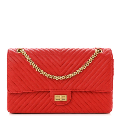 Chanel Sheepskin Chevron Quilted 2.55 Reissue 226 Flap Red 1 of 10