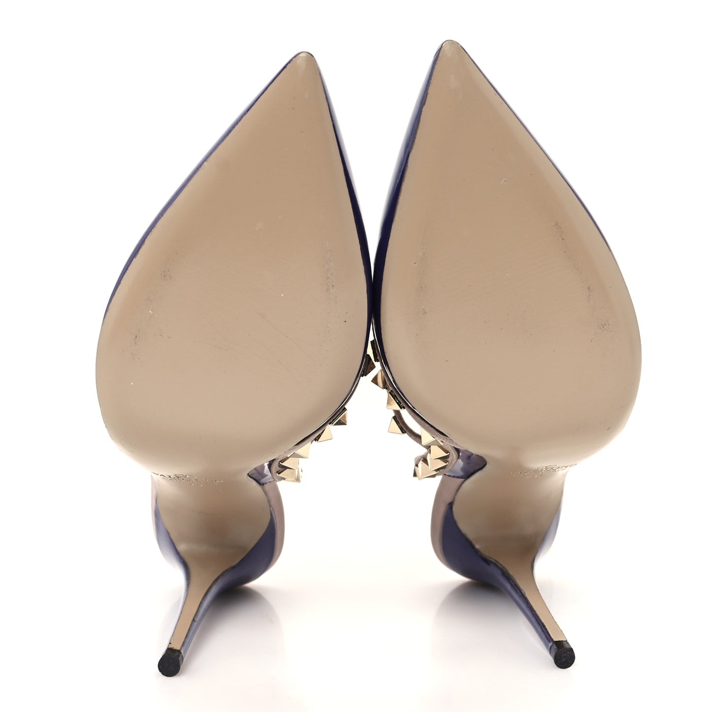 Patent Nappa Rockstud Ankle Strap 100mm Pumps 38 Purple Poudre
