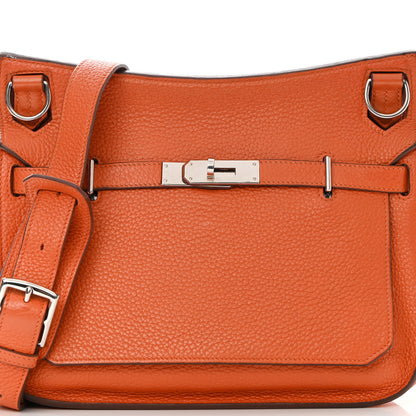 Hermes Taurillon Clemence Jypsiere 28 Orange 8 of 18