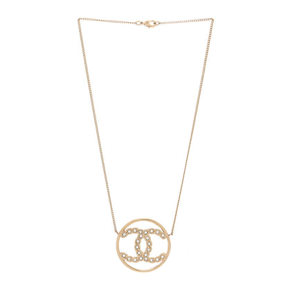 Chanel Baguette Crystal High Society CC Pendant Necklace Gold 3 of 4