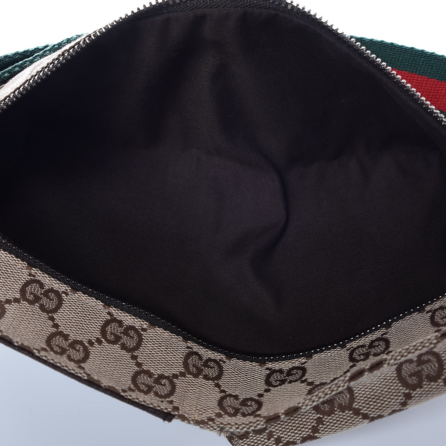 Monogram Web Belt Bag Dark Brown