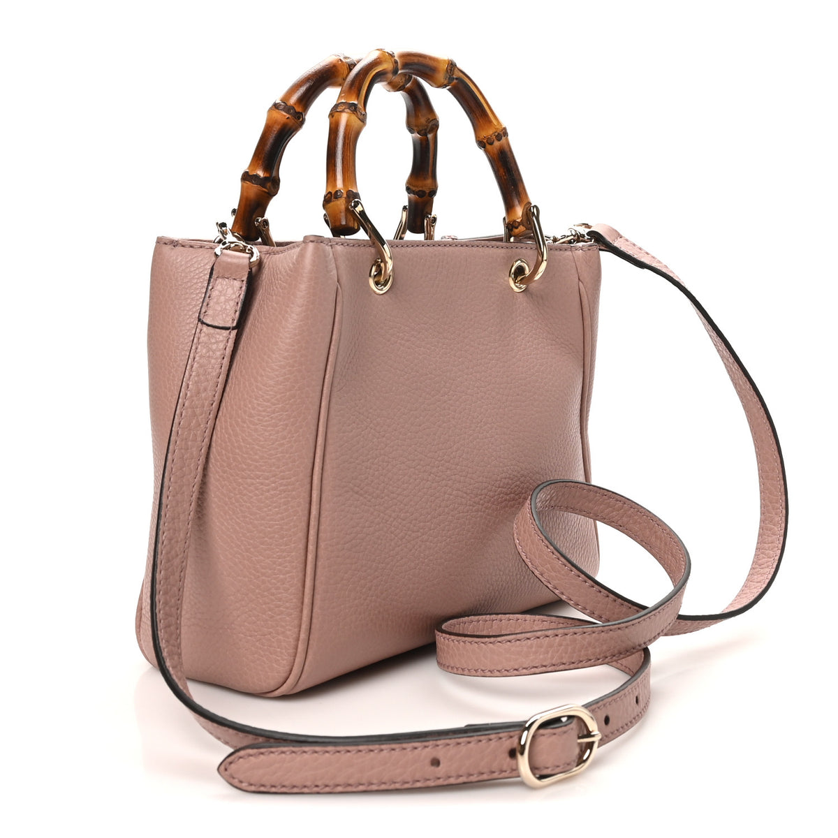 Calfskin Mini Bamboo Shopper Tote Dark Cipria