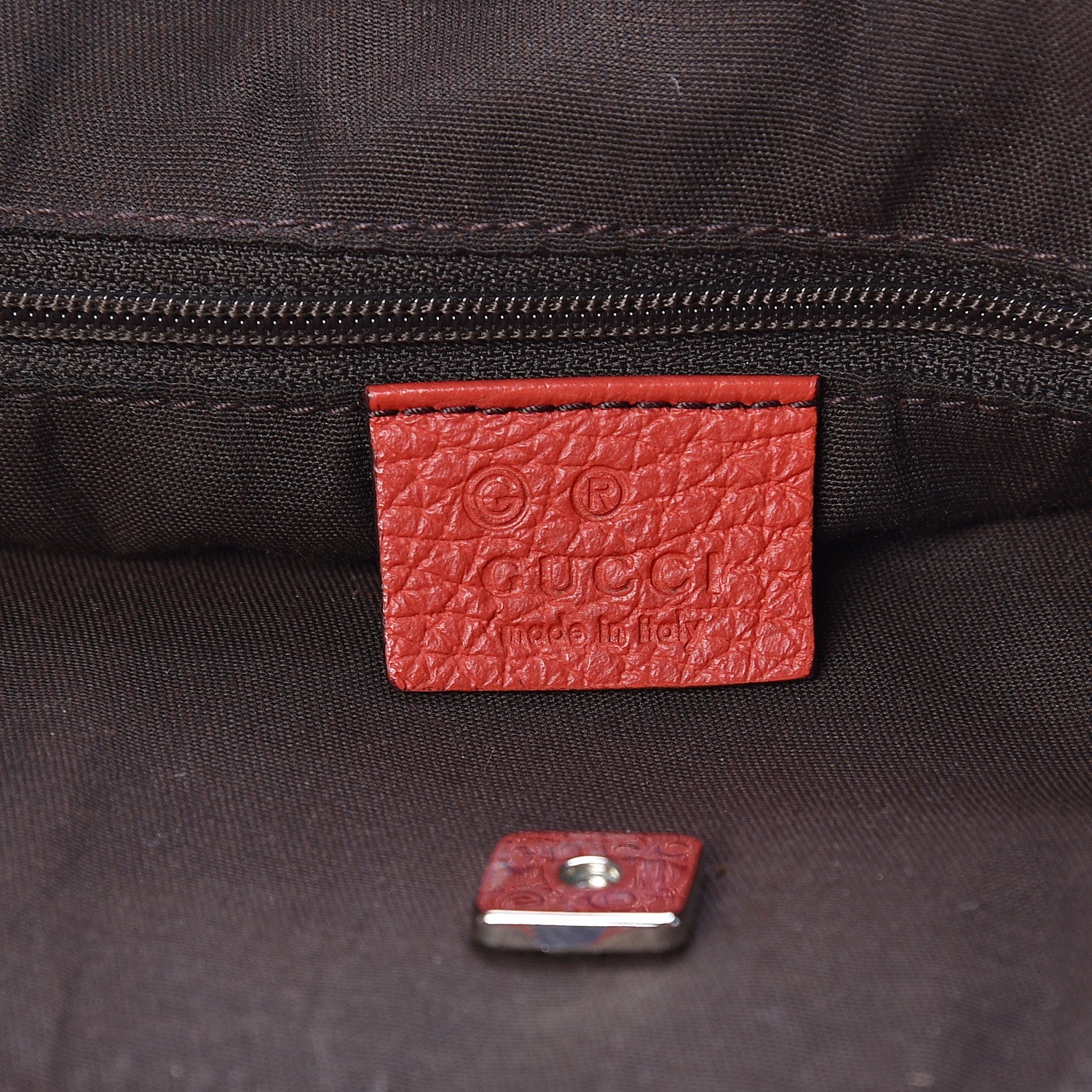 Gucci Pebbled Calfskin Medium Abbey Convertible Tote Red 5 of 9