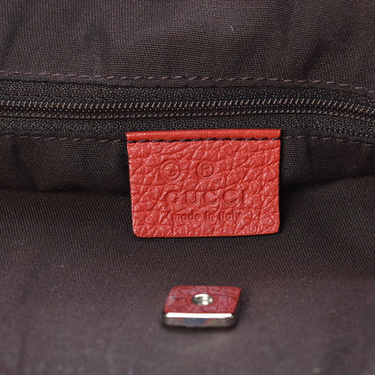 Gucci Pebbled Calfskin Medium Abbey Convertible Tote Red 5 of 9