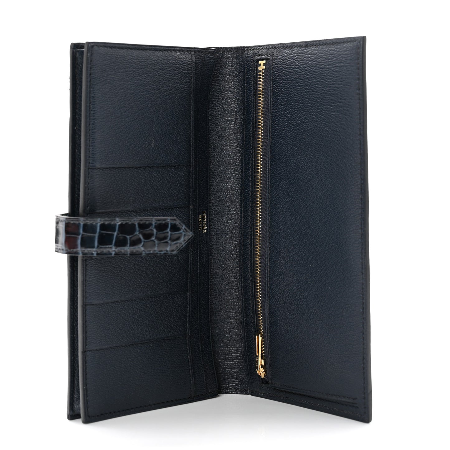 Shiny Alligator Bearn Wallet Vert Rousseau