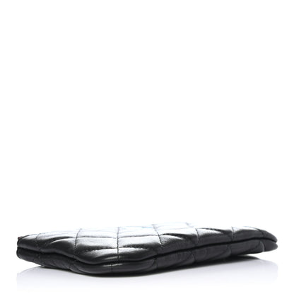 Chanel Lambskin Quilted Small Cosmetic Case Black 3 of 4