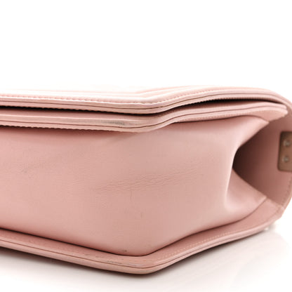 Chanel Lambskin Quilted New Medium Boy Flap Light Pink 10 of 14