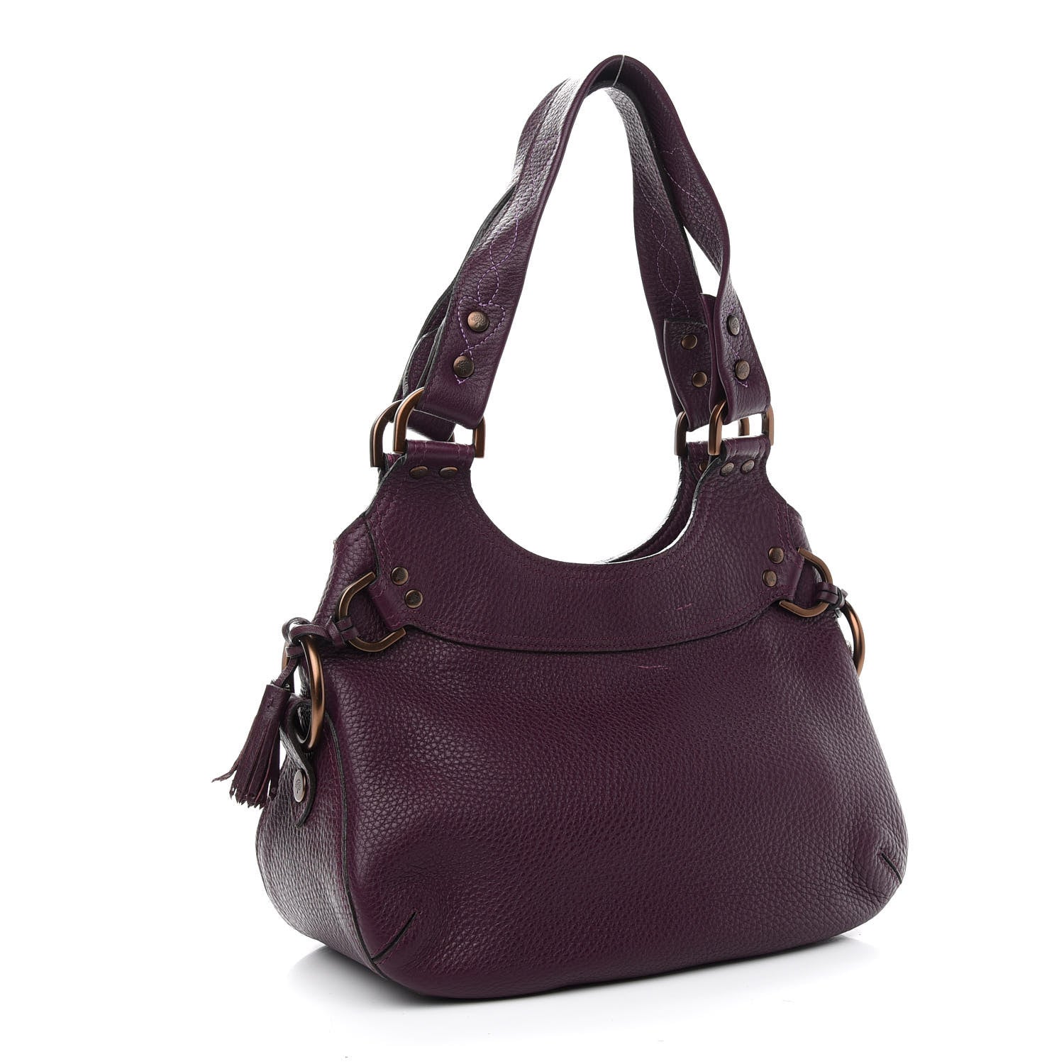 Mulberry Grained Calfskin Shoulder Bag Eggplant 3 of 11