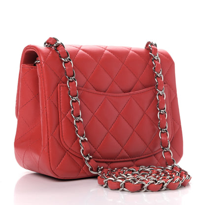 Chanel Lambskin Quilted Mini Square Flap Red 2 of 5