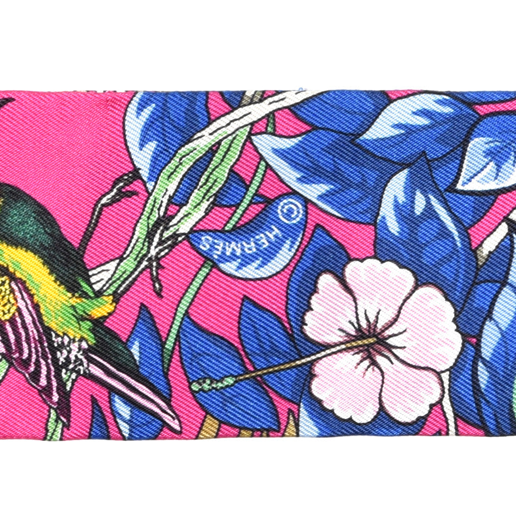 Hermes Silk Jungle Love Love Twilly Rose Vif Bleu Roy 4 of 5
