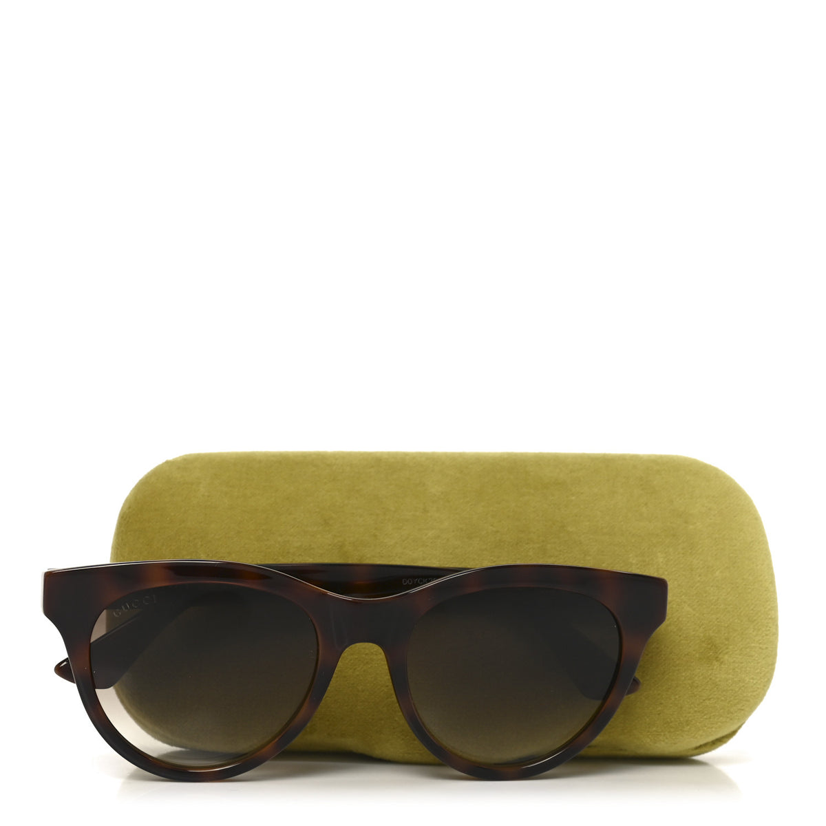 Selling Unused Item Stella McCartney Gradient Lens Tortoise Round Sunglasses Gucci Metal Round Frame Sunglasses GG0061S Green Red  main image 2