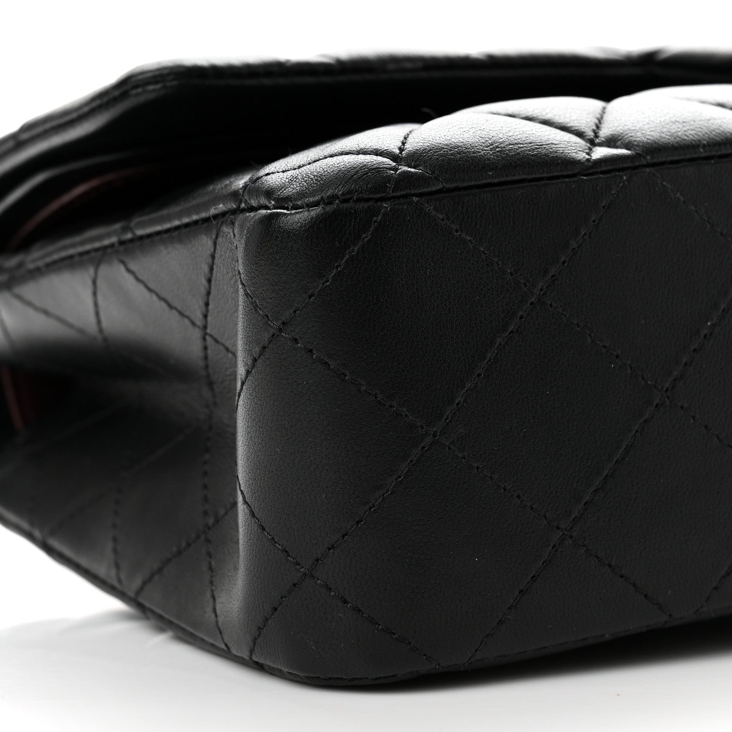 Chanel Lambskin Quilted Medium Double Flap Black 8 of 10