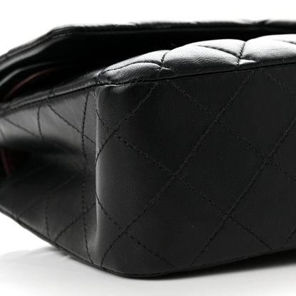 Chanel Lambskin Quilted Medium Double Flap Black 8 of 10