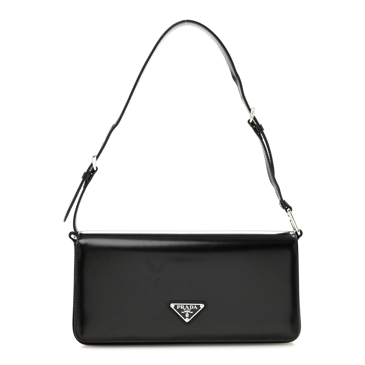 Prada Spazzolato Femme Flap Shoulder Bag Black 1 of 13
