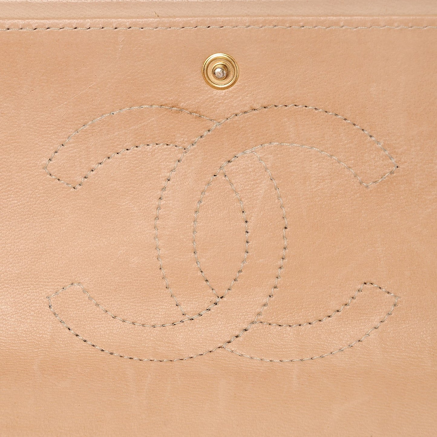 Lambskin Quilted Medium Bijoux Chain Double Flap Beige