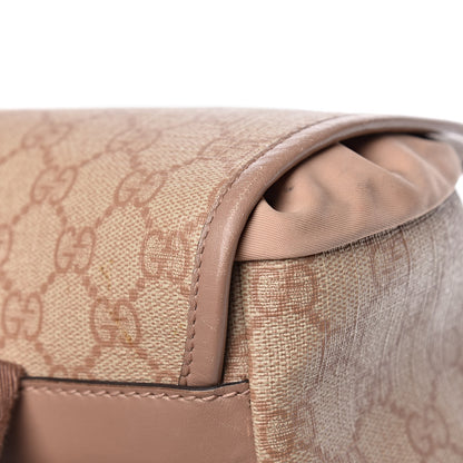 Gucci GG Supreme Monogram Medium Single Buckle Rucksack Backpack Beige 12 of 26