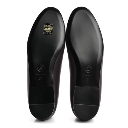 Chanel Lambskin Cap Toe Ballerina Flats 37 Purple 6 of 10