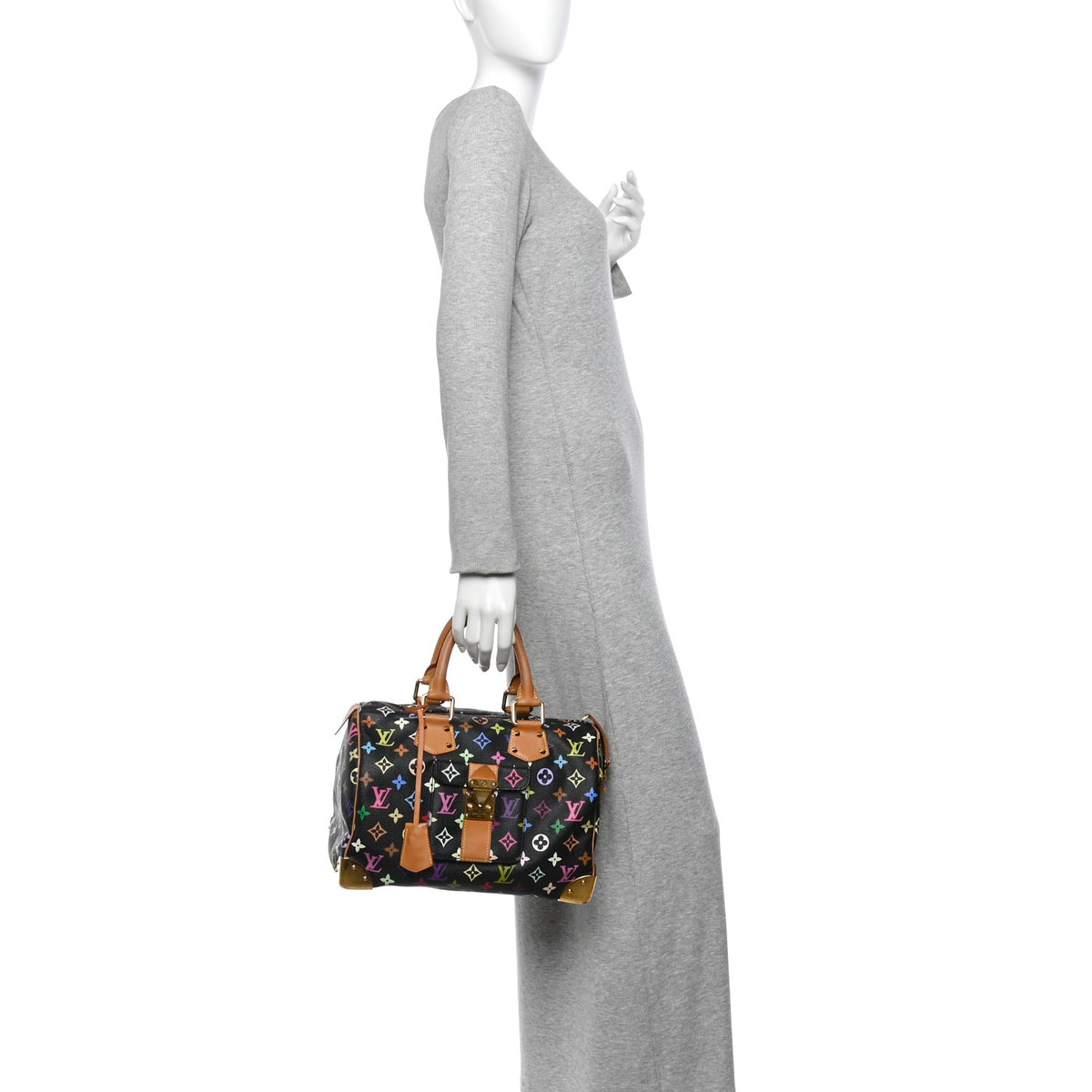 Louis Vuitton Monogram Multicolor Speedy 30 Black 2 of 12