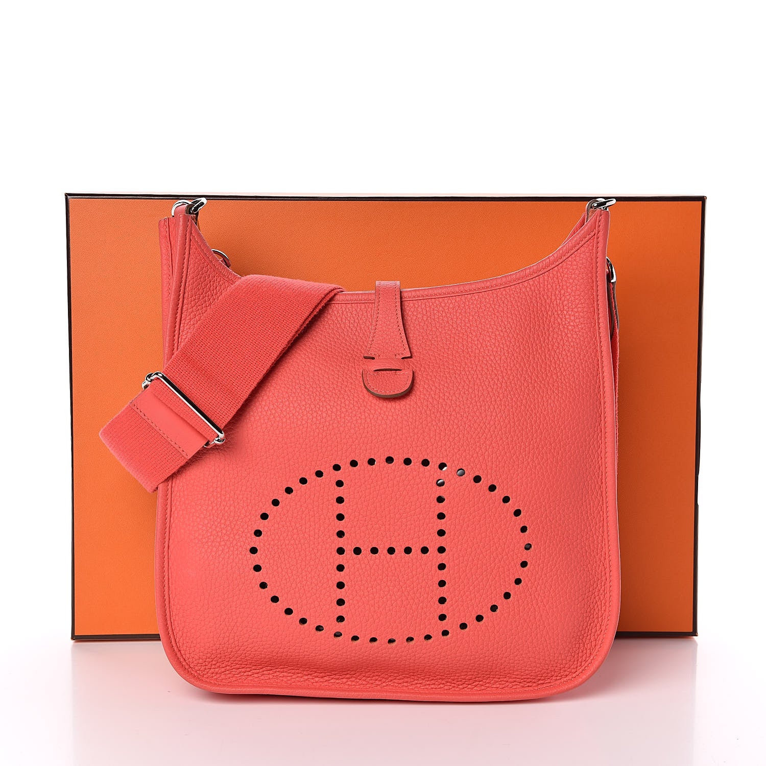 Hermes Taurillon Clemence Evelyne III PM Rose Jaipur 10 of 10