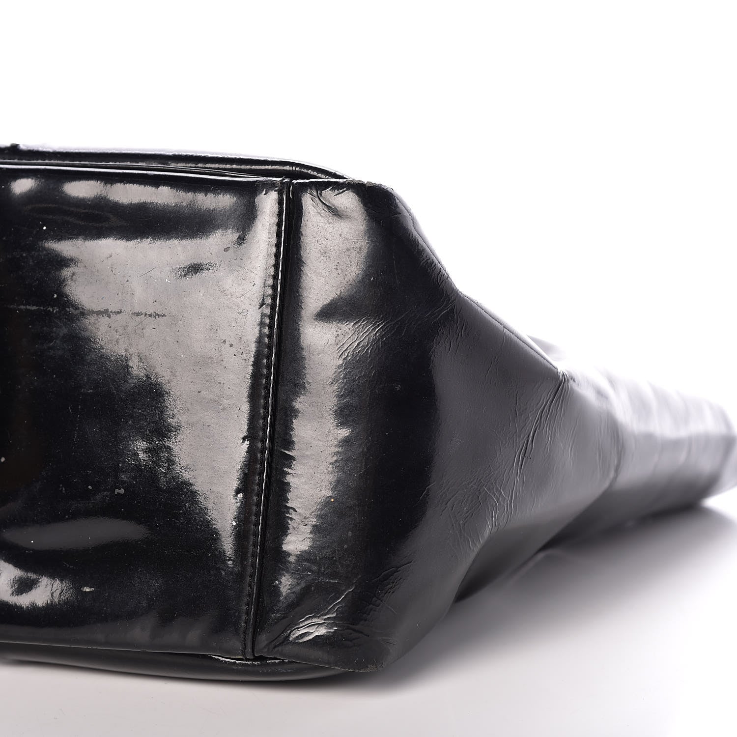 Chanel Patent Perforated CC Tote Black 6 of 16