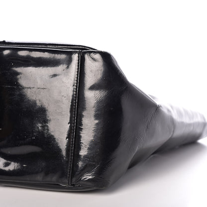 Chanel Patent Perforated CC Tote Black 6 of 16