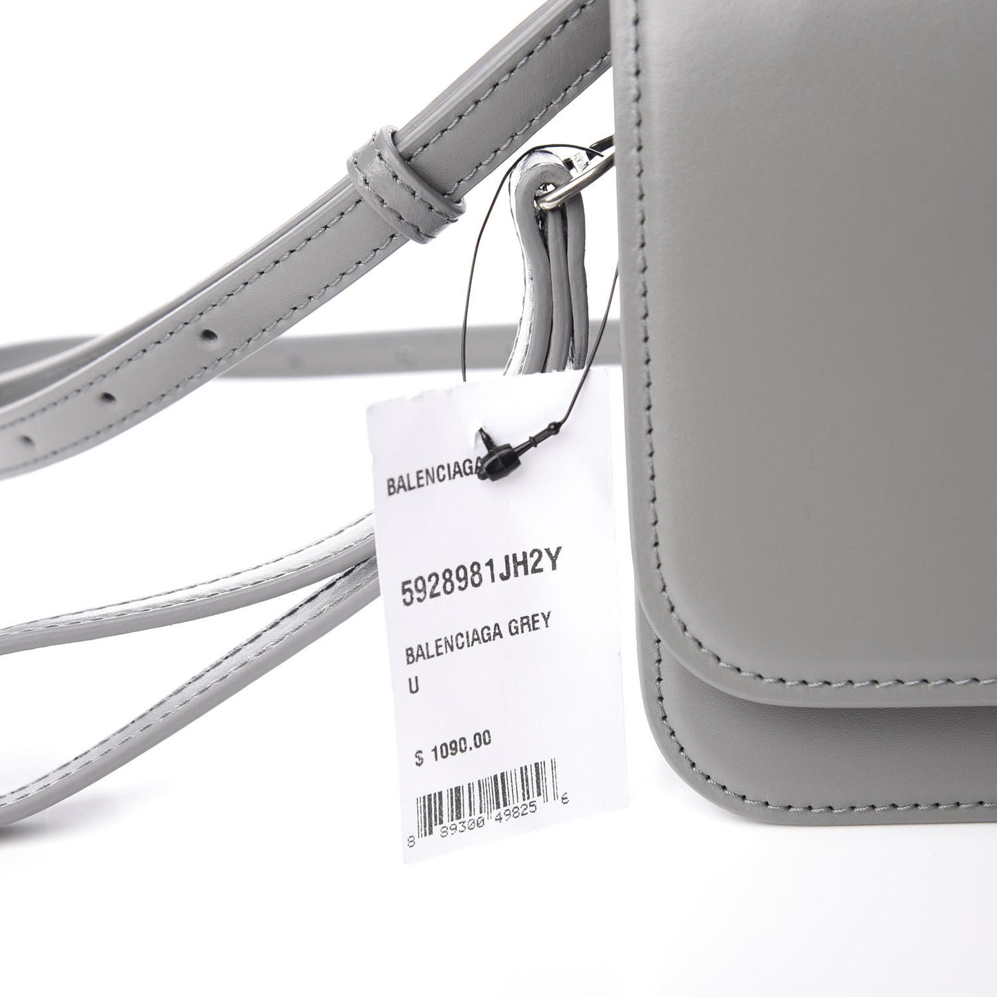 Shiny Box Calfskin Small B Bag Balenciaga Grey