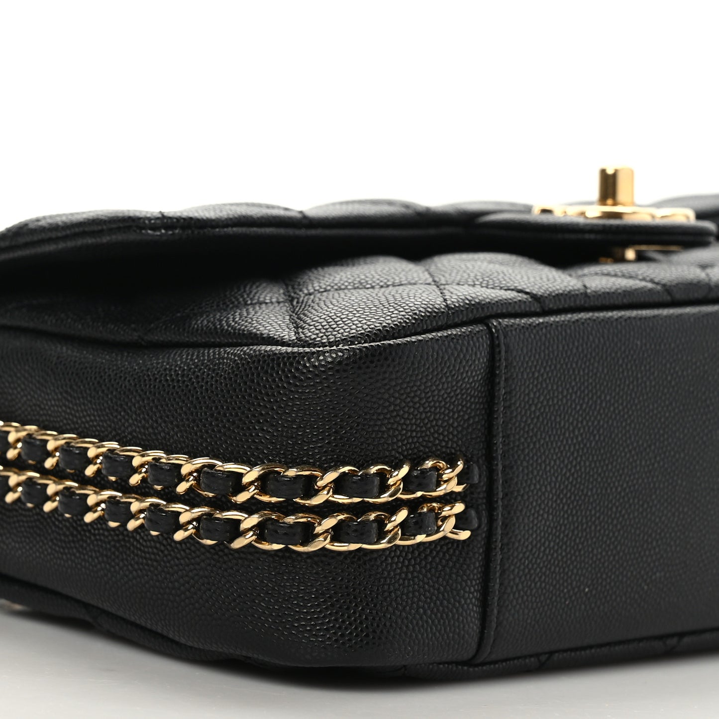 Caviar Quilted Small CC You Flap Black
