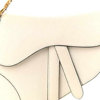 Christian Dior Grained Calfskin Mini Saddle Bag White 7 of 9