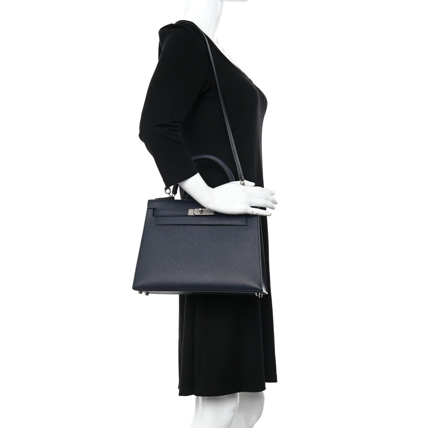 Hermes Epsom Kelly Sellier 28 Bleu Indigo 2 of 10