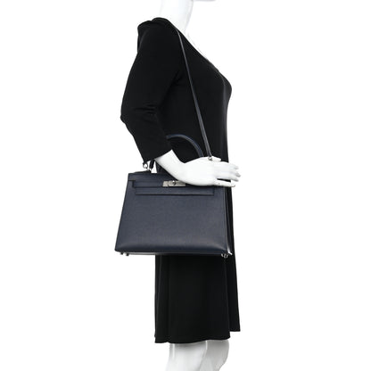 Hermes Epsom Kelly Sellier 28 Bleu Indigo 2 of 10