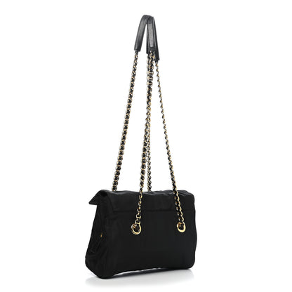 Prada Tessuto Nylon Catena Shoulder Bag Black 2 of 8