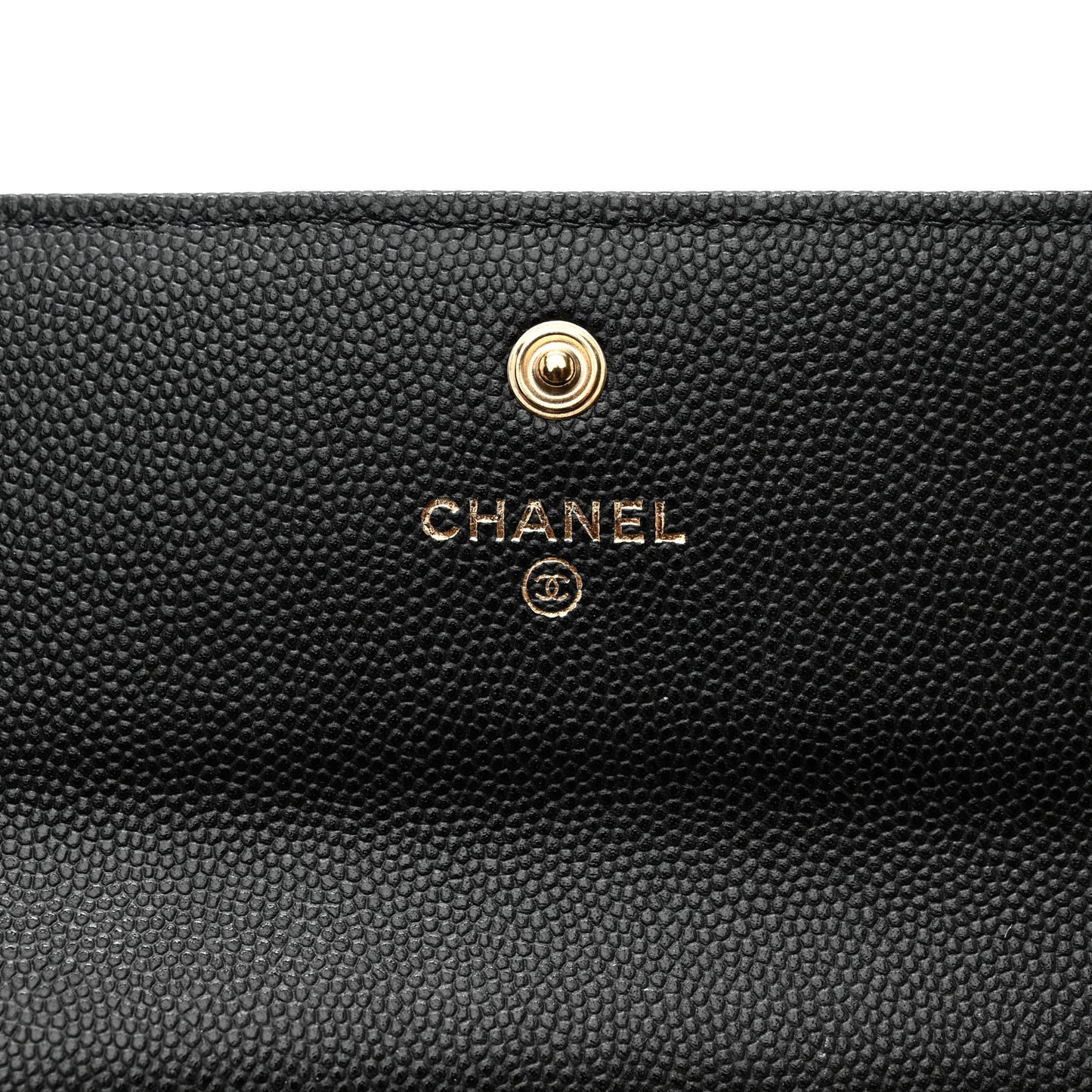 Caviar Quilted Large Boy Gusset Flap Wallet Black