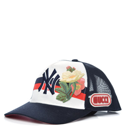 Gucci X SEGA Cotton NY Yankees Baseball Hat 55-59 Navy 1 of 7