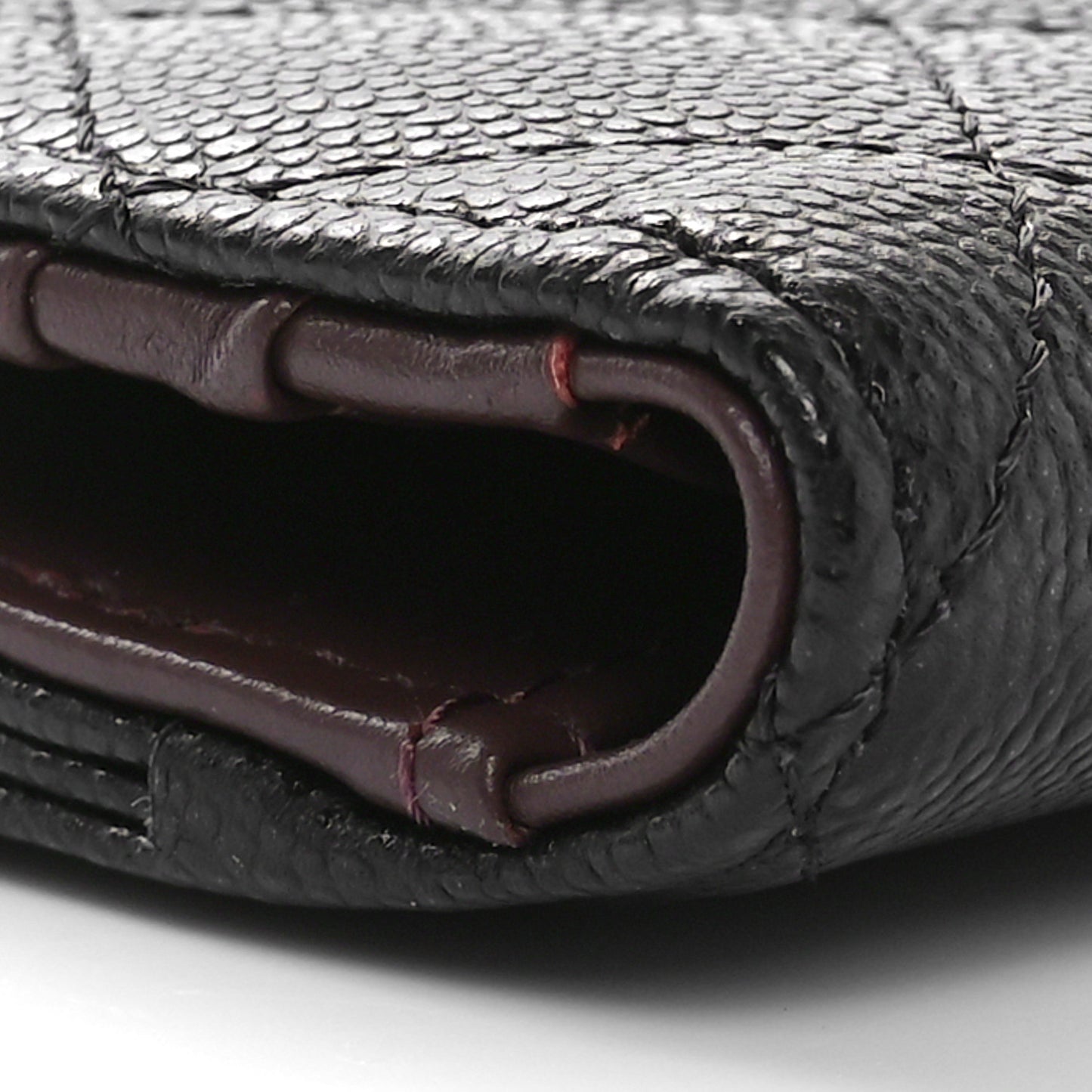 Caviar Quilted Long Zip Wallet Black