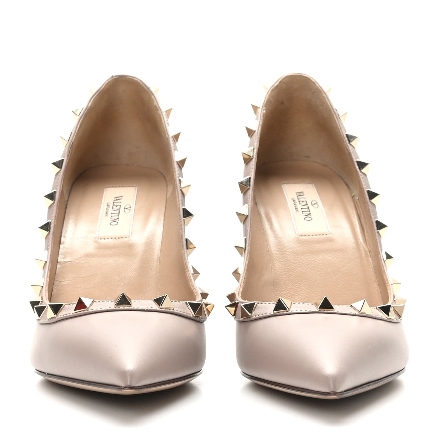 Nappa Rockstud 85mm Pumps 38.5 Poudre