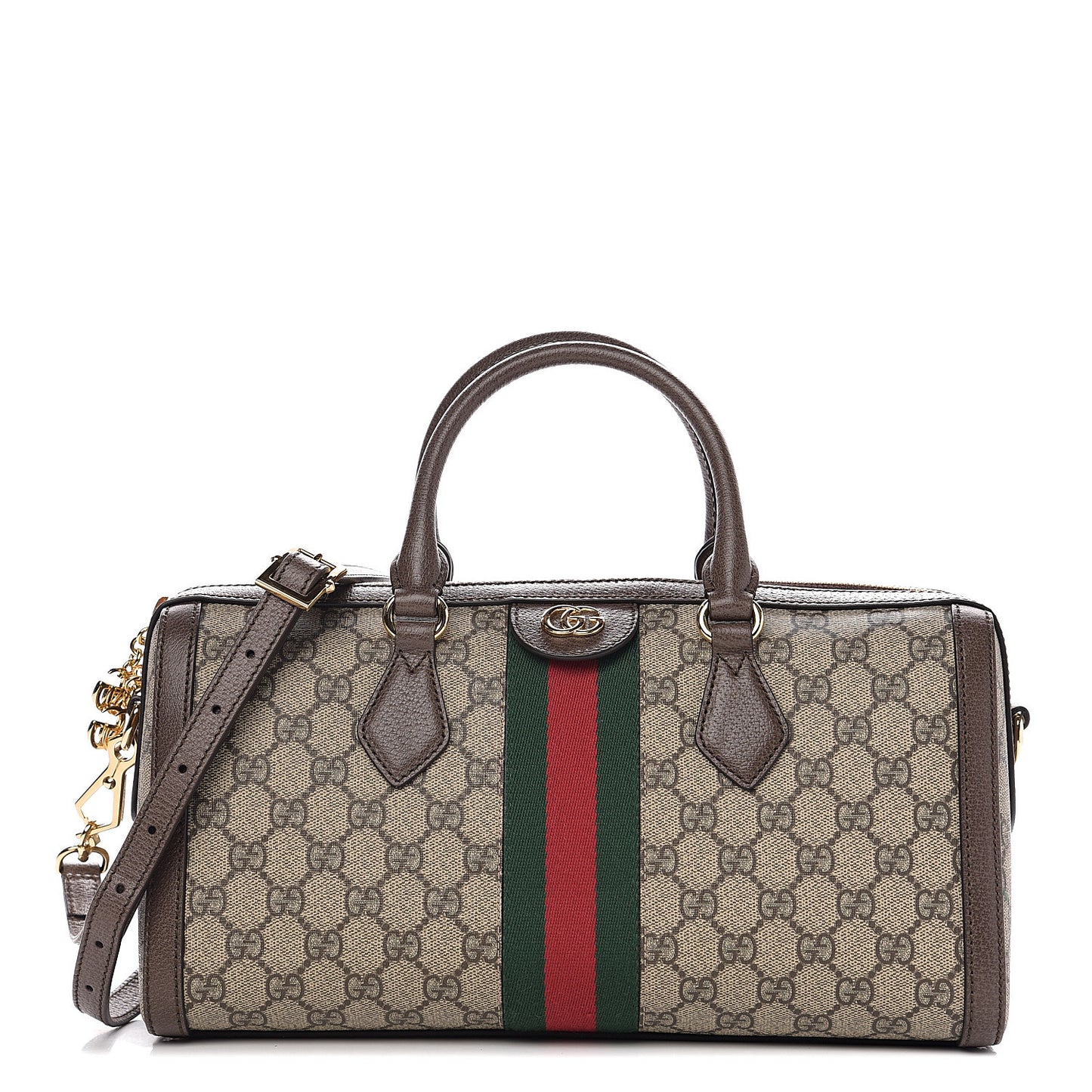 GG Supreme Monogram Web Medium Ophidia Boston Brown